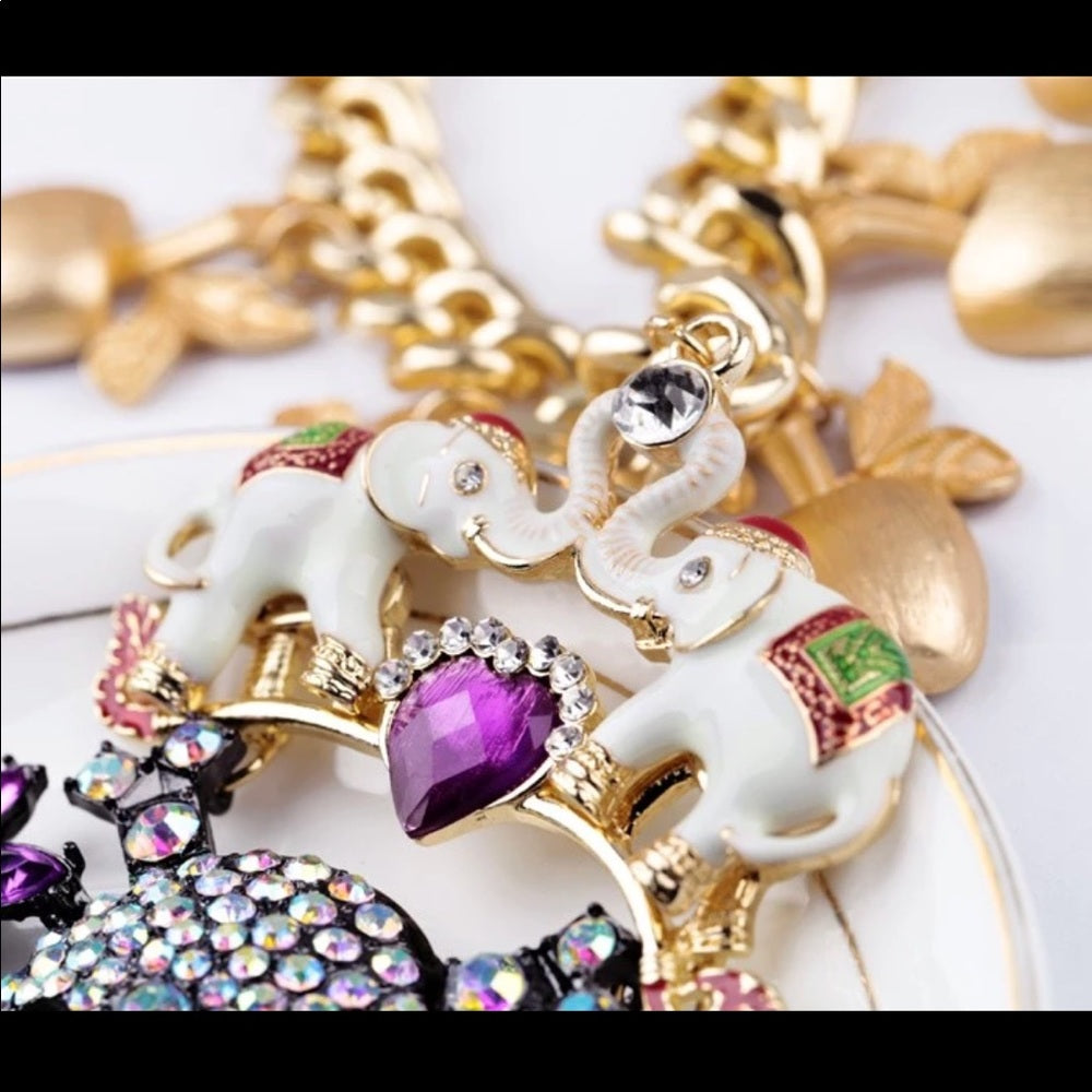 Swarovski Skull Necklace New With Tags