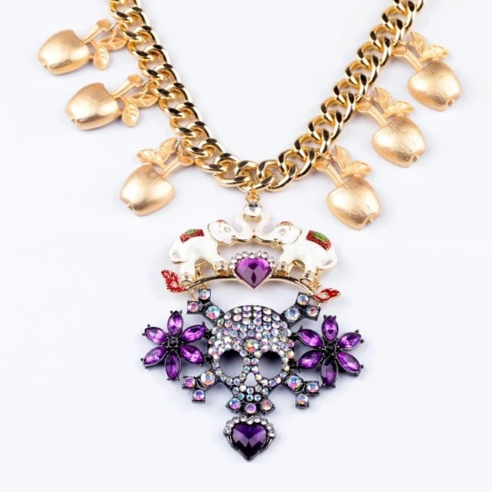Swarovski Skull Necklace New With Tags