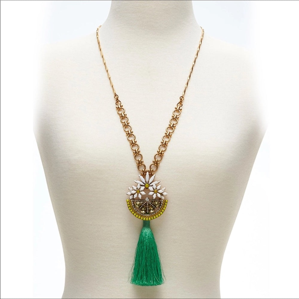 Swarovski Basket Of Daisies Statement Necklace New