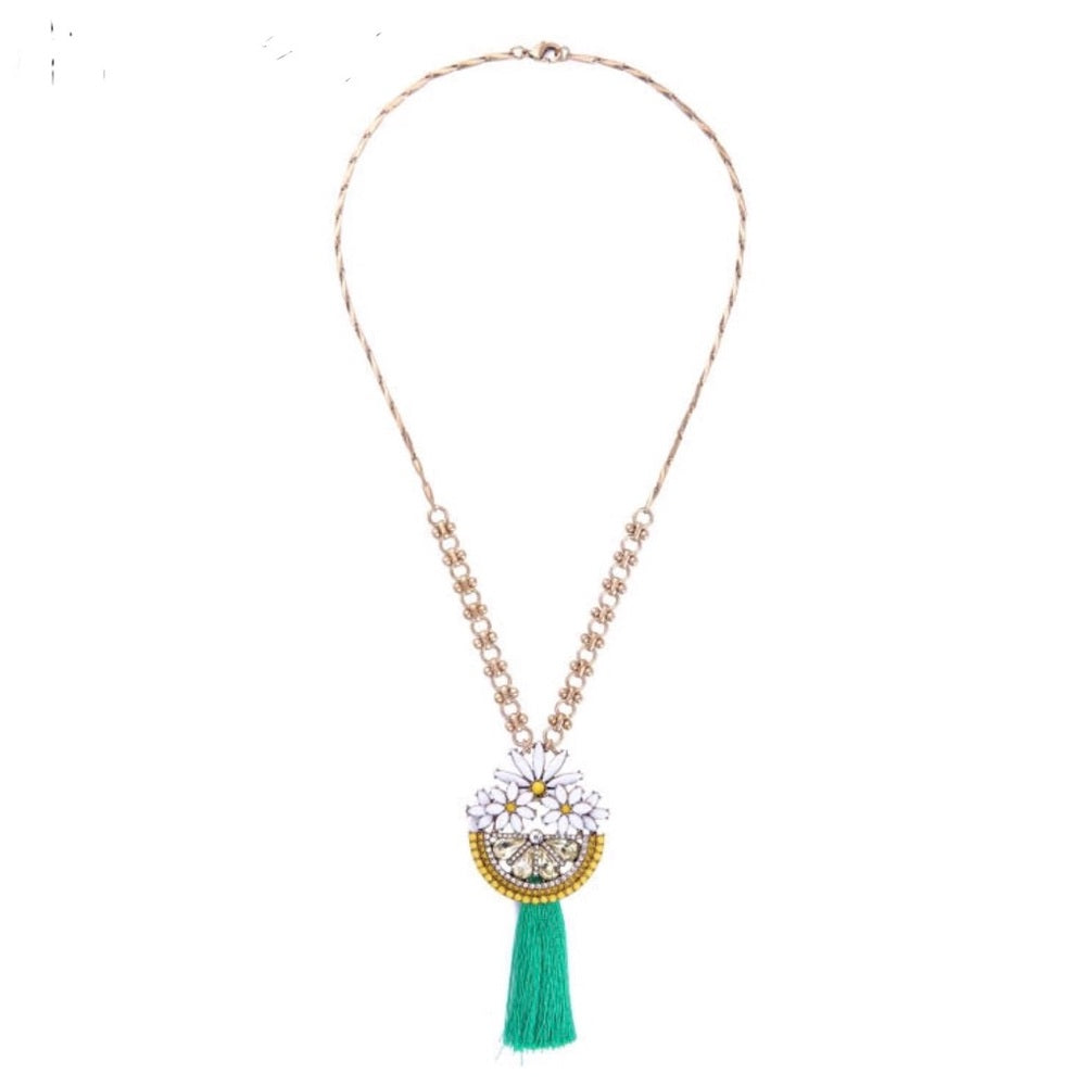 Swarovski Basket Of Daisies Statement Necklace New