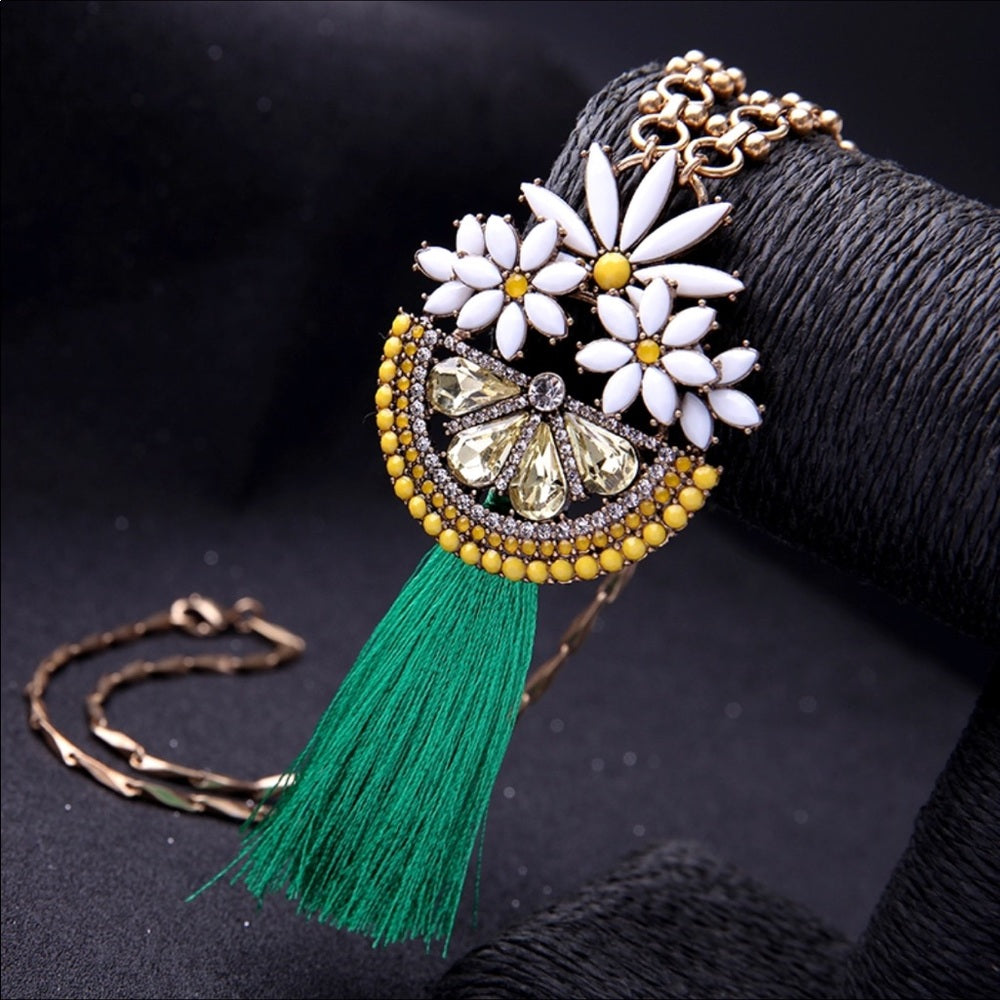 Swarovski Basket Of Daisies Statement Necklace New