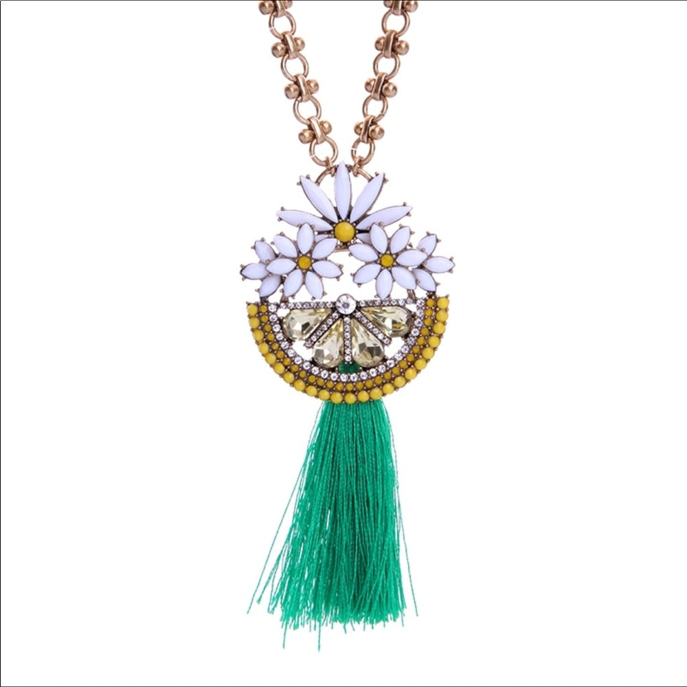 Swarovski Basket Of Daisies Statement Necklace New