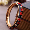 Swarovski Love Heart Enamel Bangle New With Tags