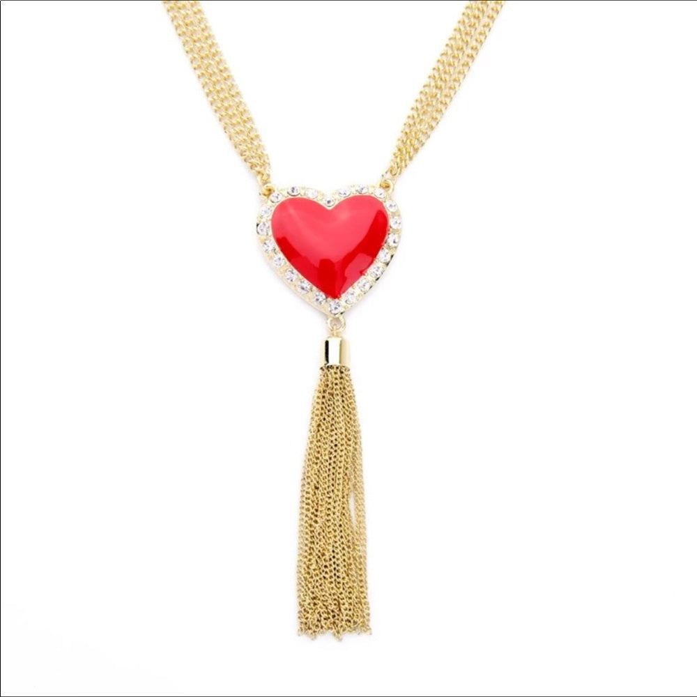 Swarovski Love Heart French Drop Necklace New NWT
