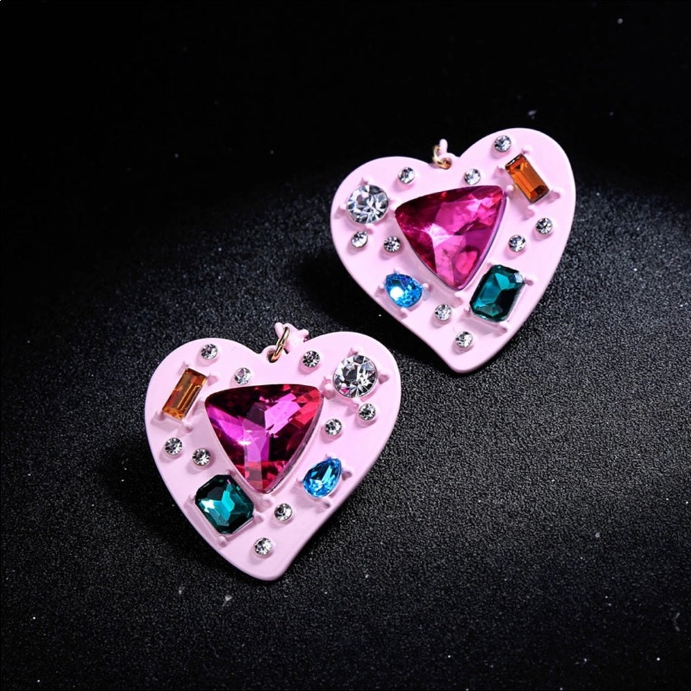 Swarovski Heart Earrings New With Tags NWT