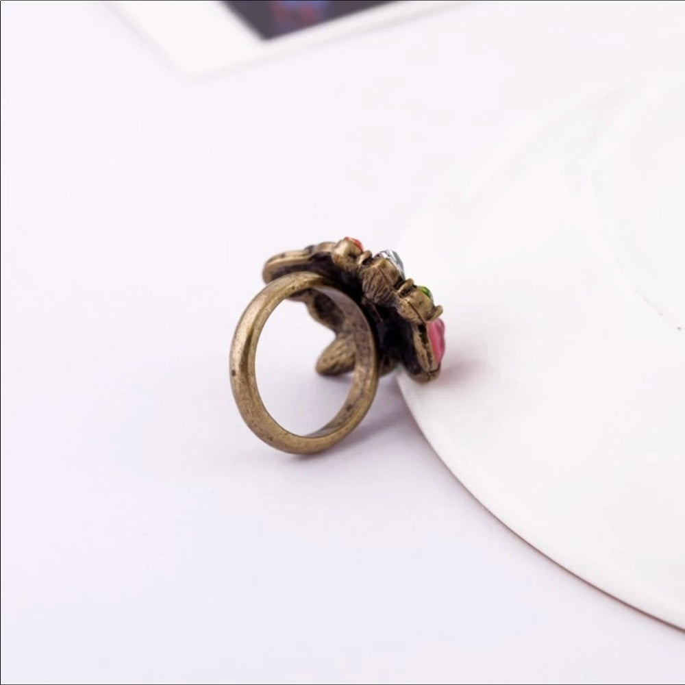 Swarovski Pink Floral Ring New With Tags NWT