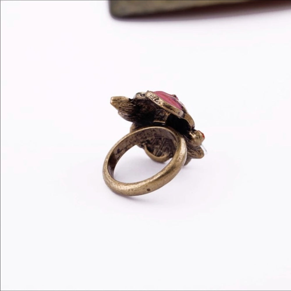 Swarovski Pink Floral Ring New With Tags NWT