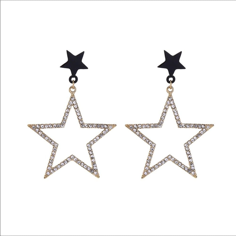 Swarovski Star French Drop Earrings New With Tags