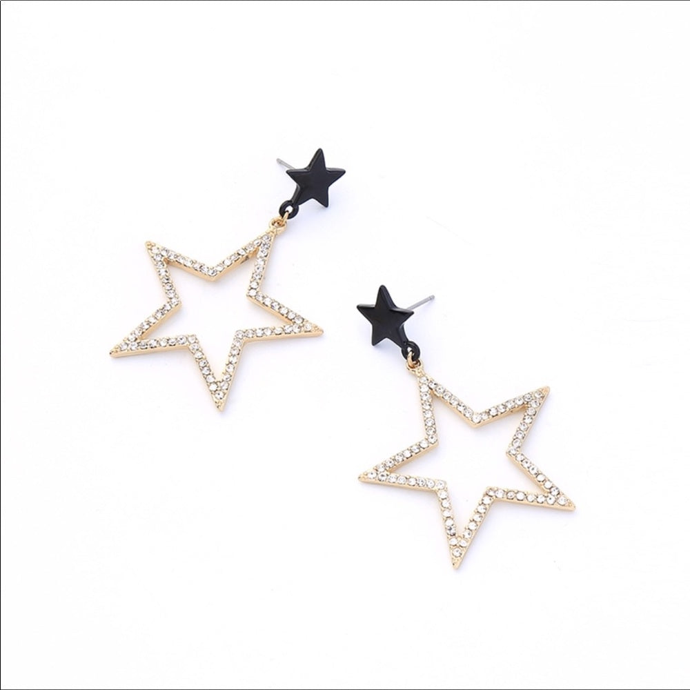 Swarovski Star French Drop Earrings New With Tags