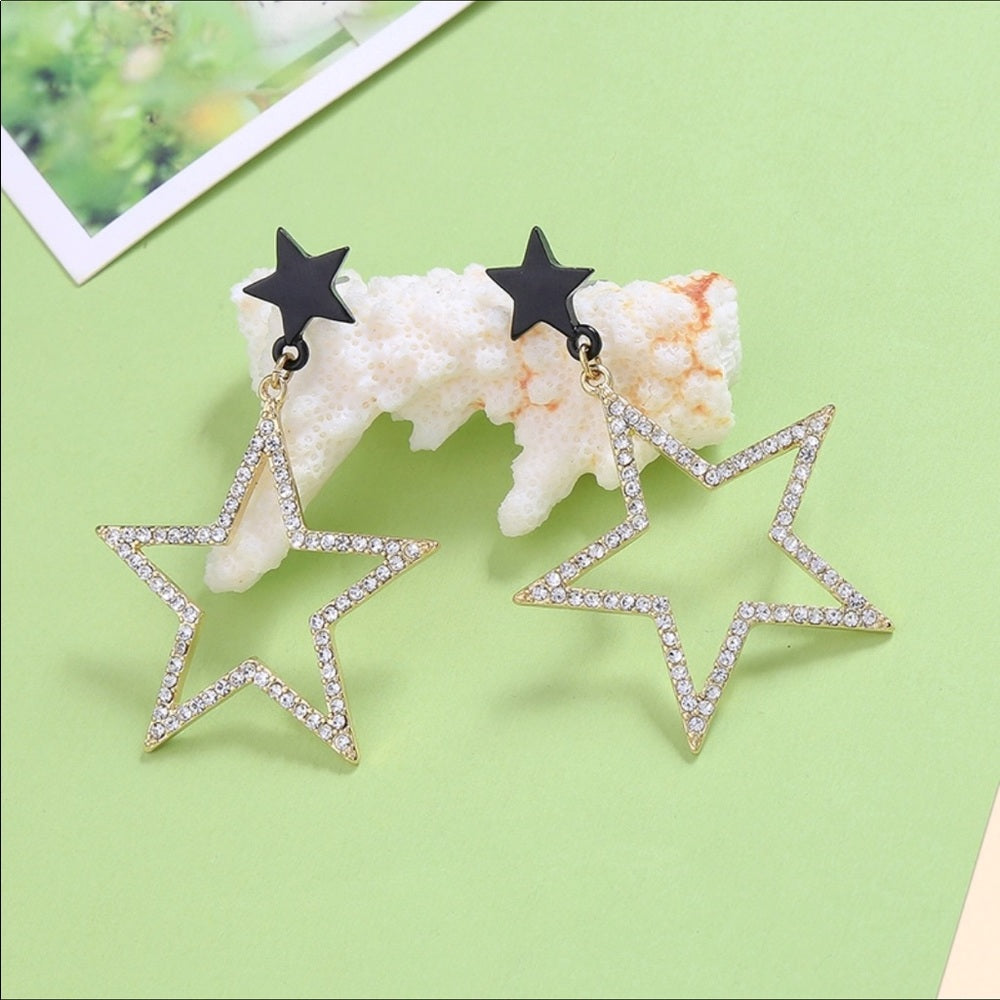 Swarovski Star French Drop Earrings New With Tags