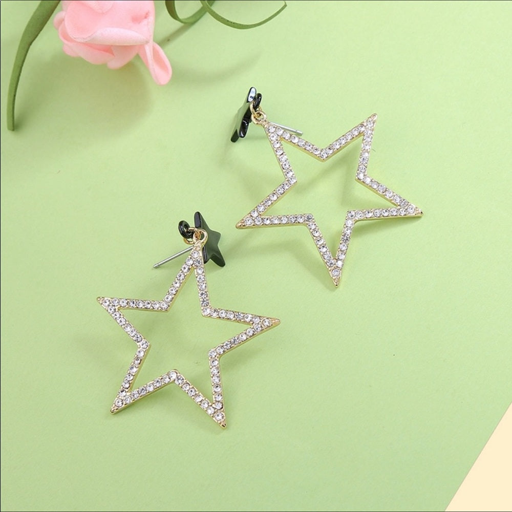 Swarovski Star French Drop Earrings New With Tags