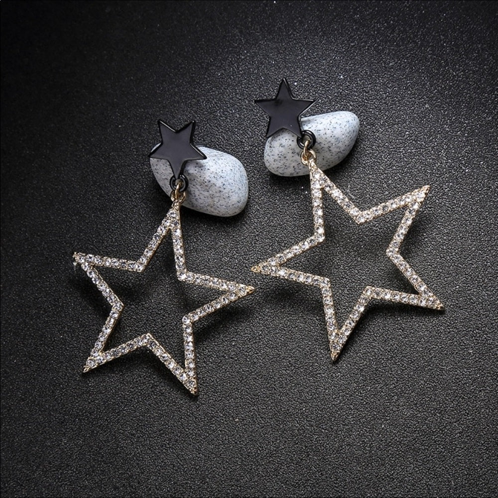 Swarovski Star French Drop Earrings New With Tags