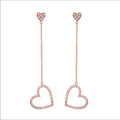 Swarovski Love Heart French Drop Earrings New NWT