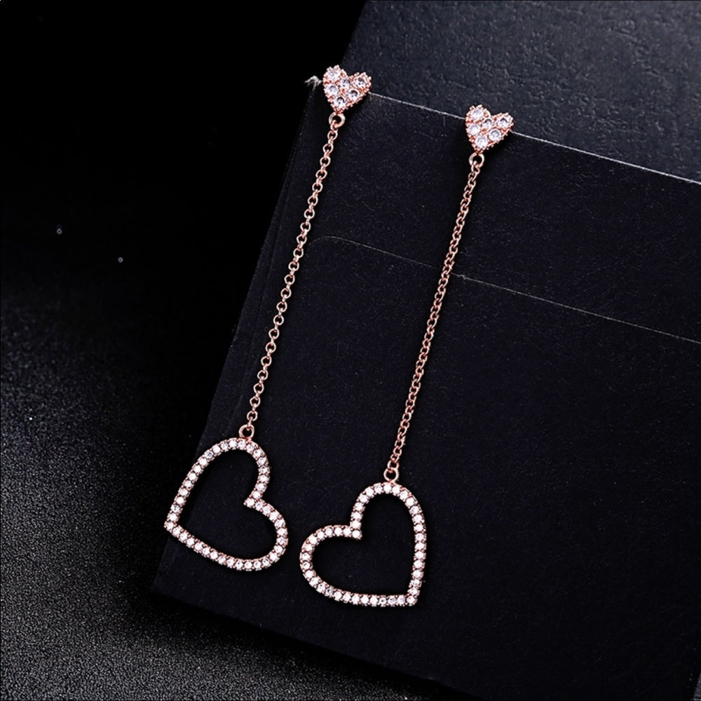 Swarovski Love Heart French Drop Earrings New NWT