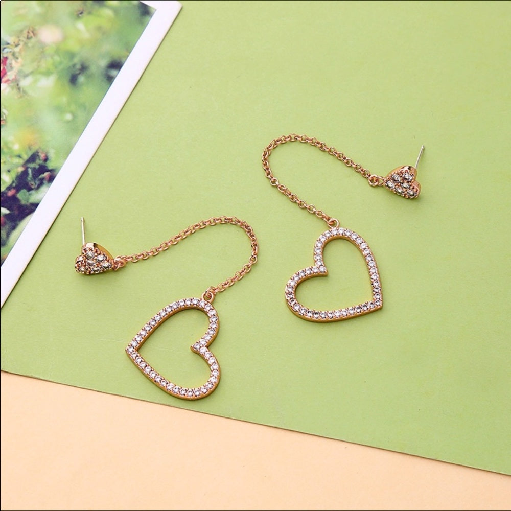 Swarovski Love Heart French Drop Earrings New NWT