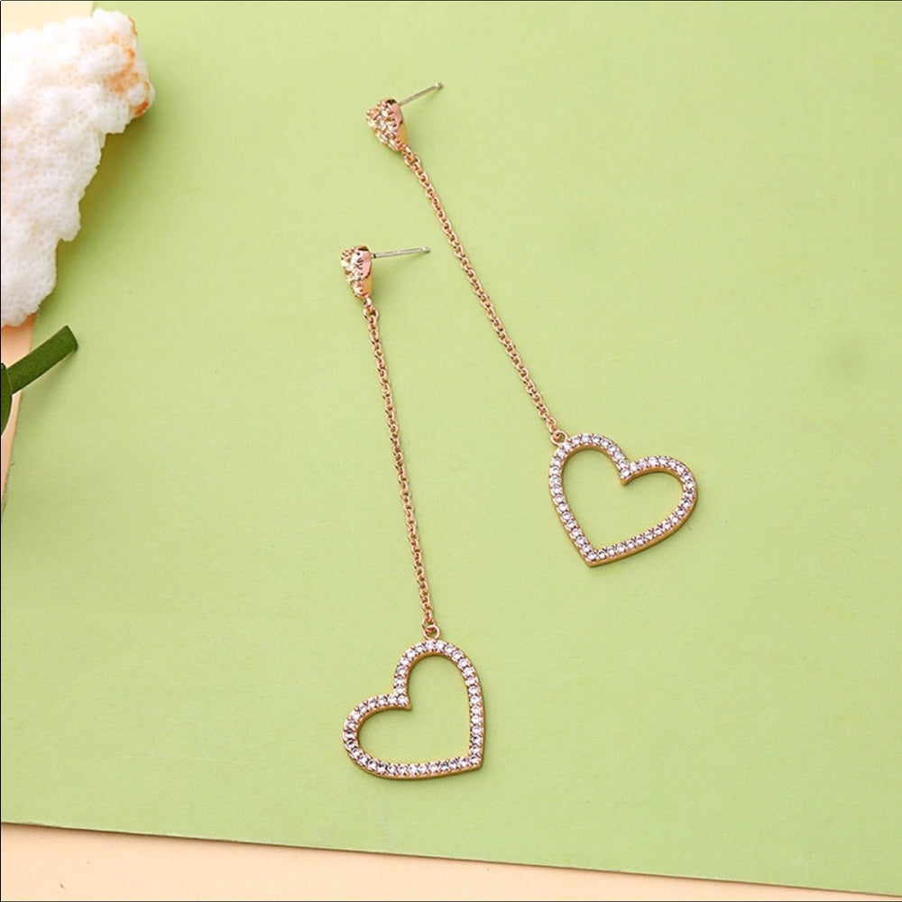 Swarovski Love Heart French Drop Earrings New NWT