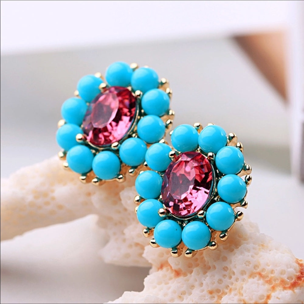 Swarovski Pink Earrings New With Tags NWT