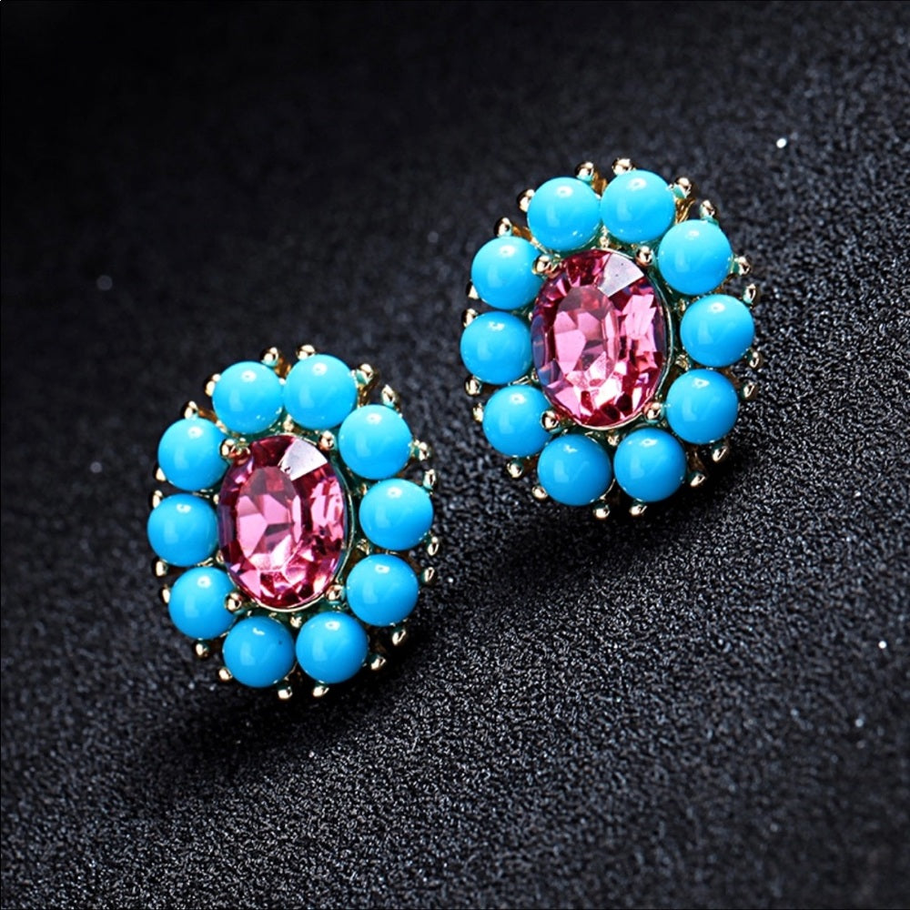 Swarovski Pink Earrings New With Tags NWT