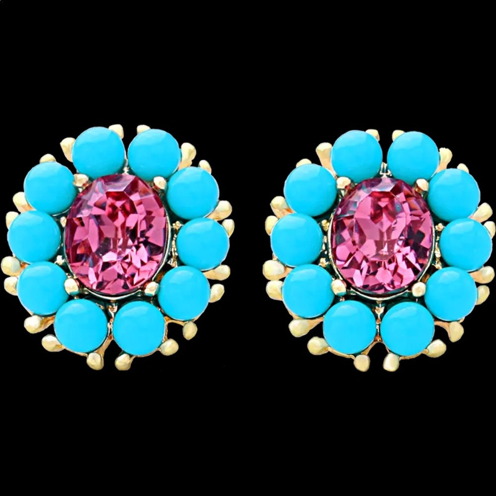 Swarovski Pink Earrings New With Tags NWT