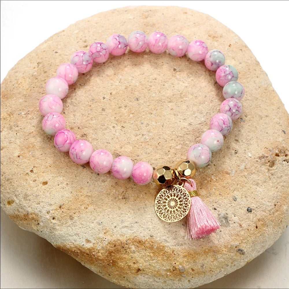 Southern Pineapple Palm Tree Bracelet Ankle Set