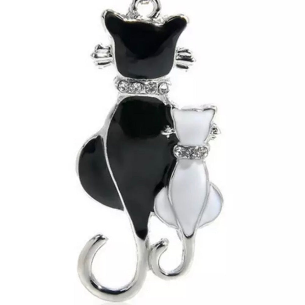 Swarovski French Kitties Necklace New With Tags