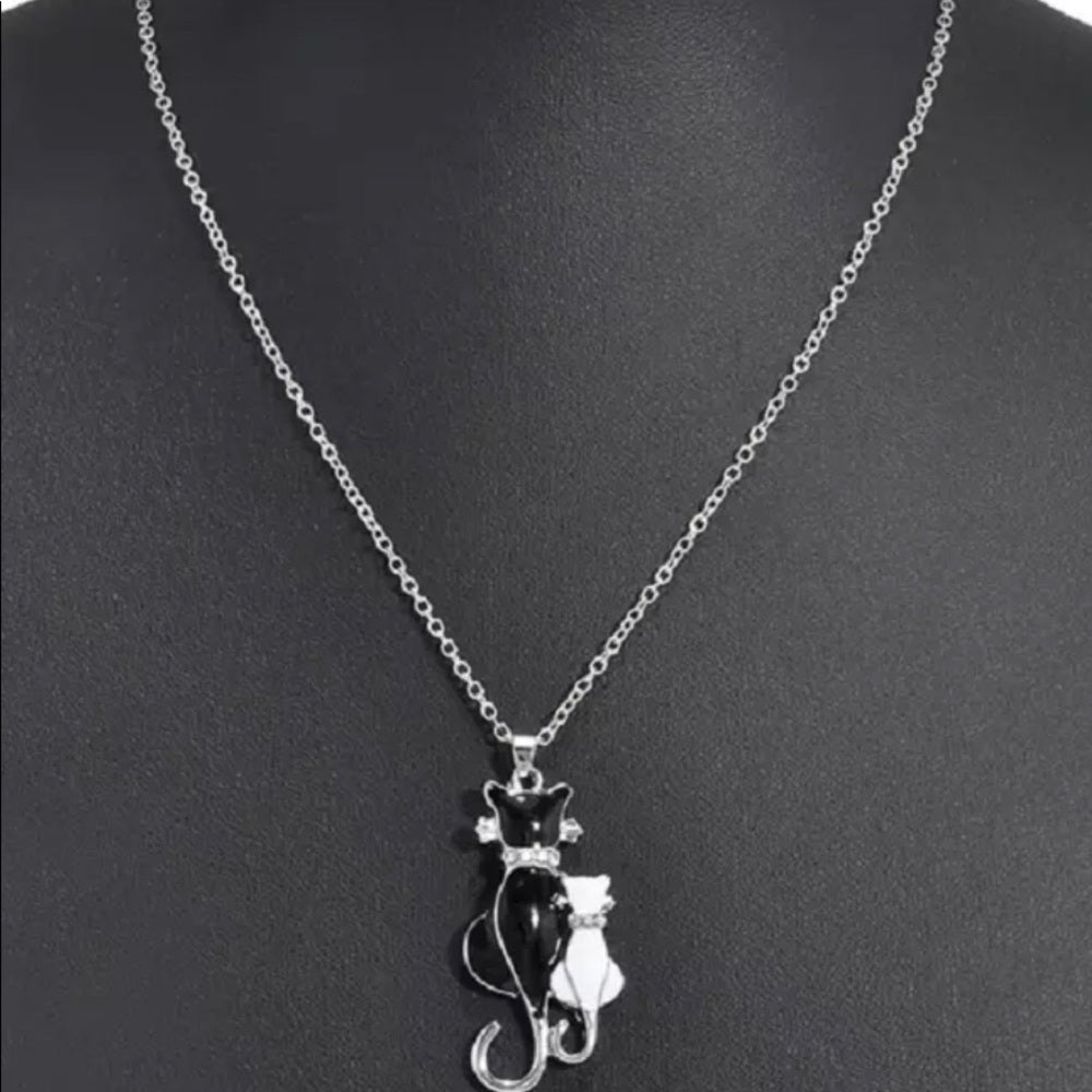Swarovski French Kitties Necklace New With Tags