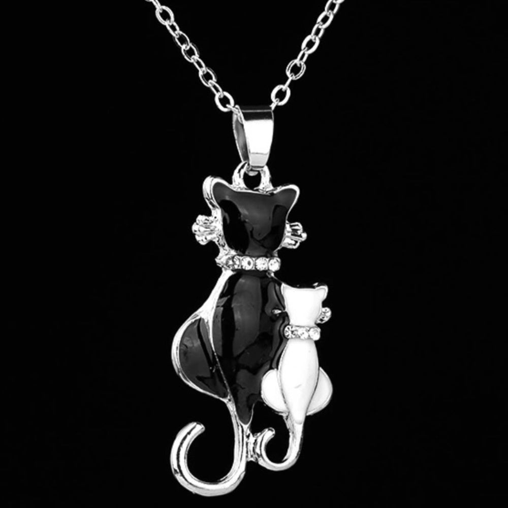 Swarovski French Kitties Necklace New With Tags