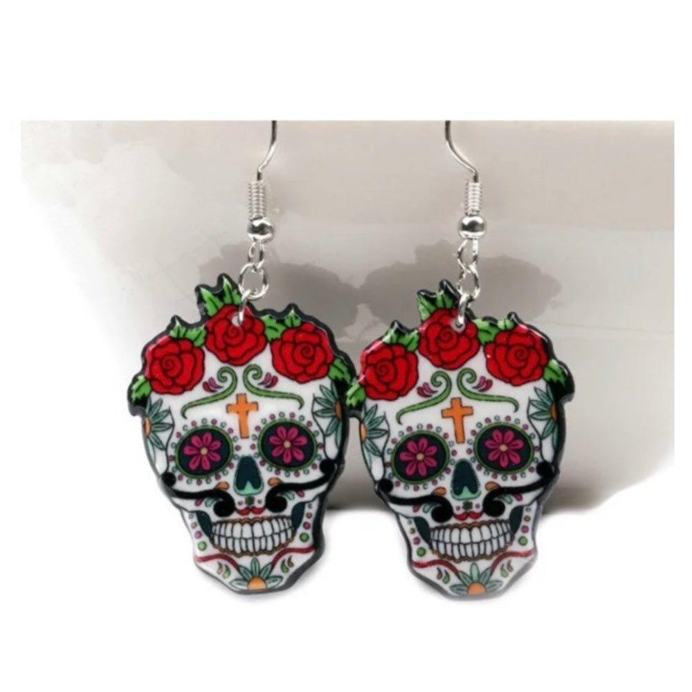 Sugar Skull Earrings New With Tags NWT