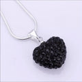 Ebony Puff Heart Necklace New With Tags NWT