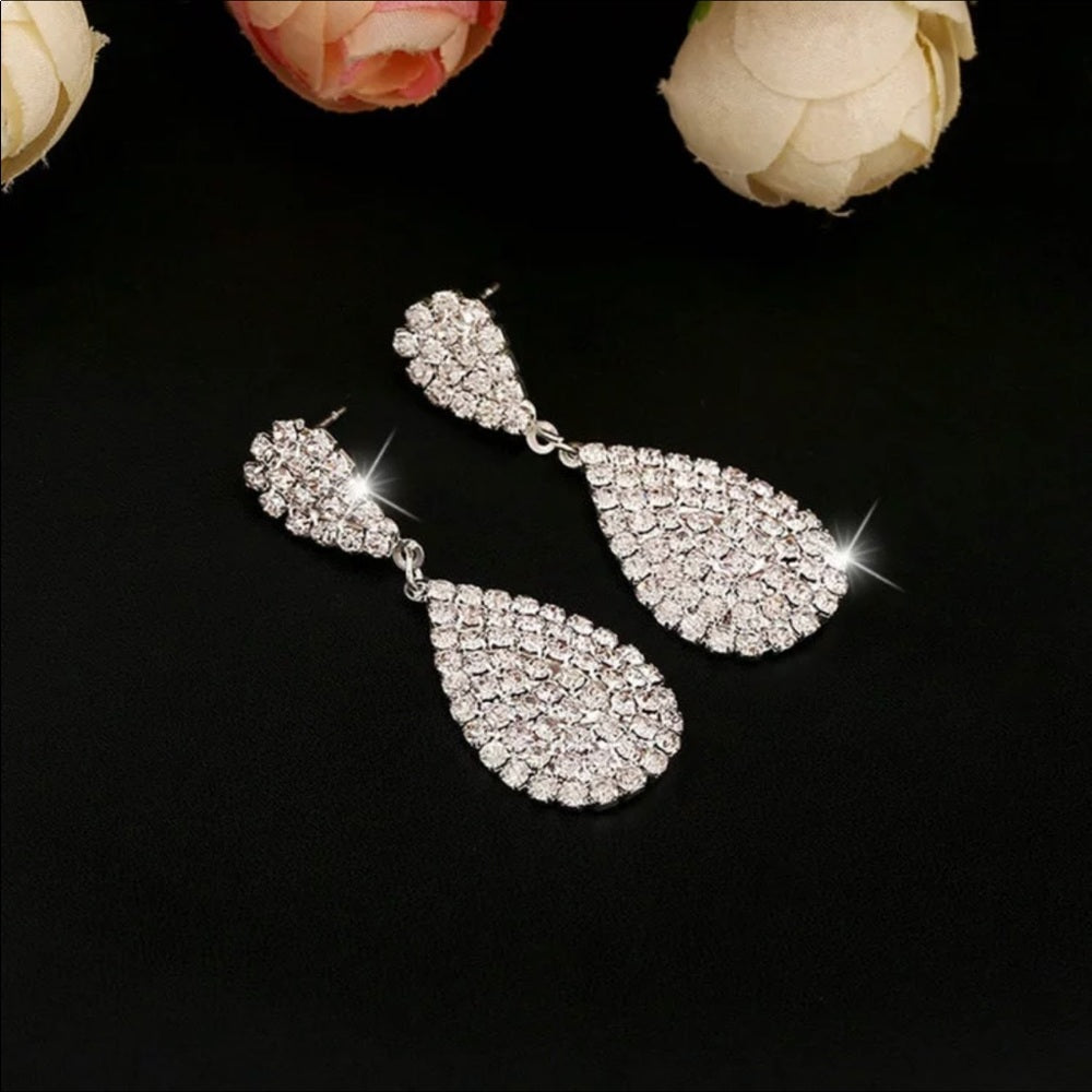 Australian Crystal French Drop Earrings New NWT