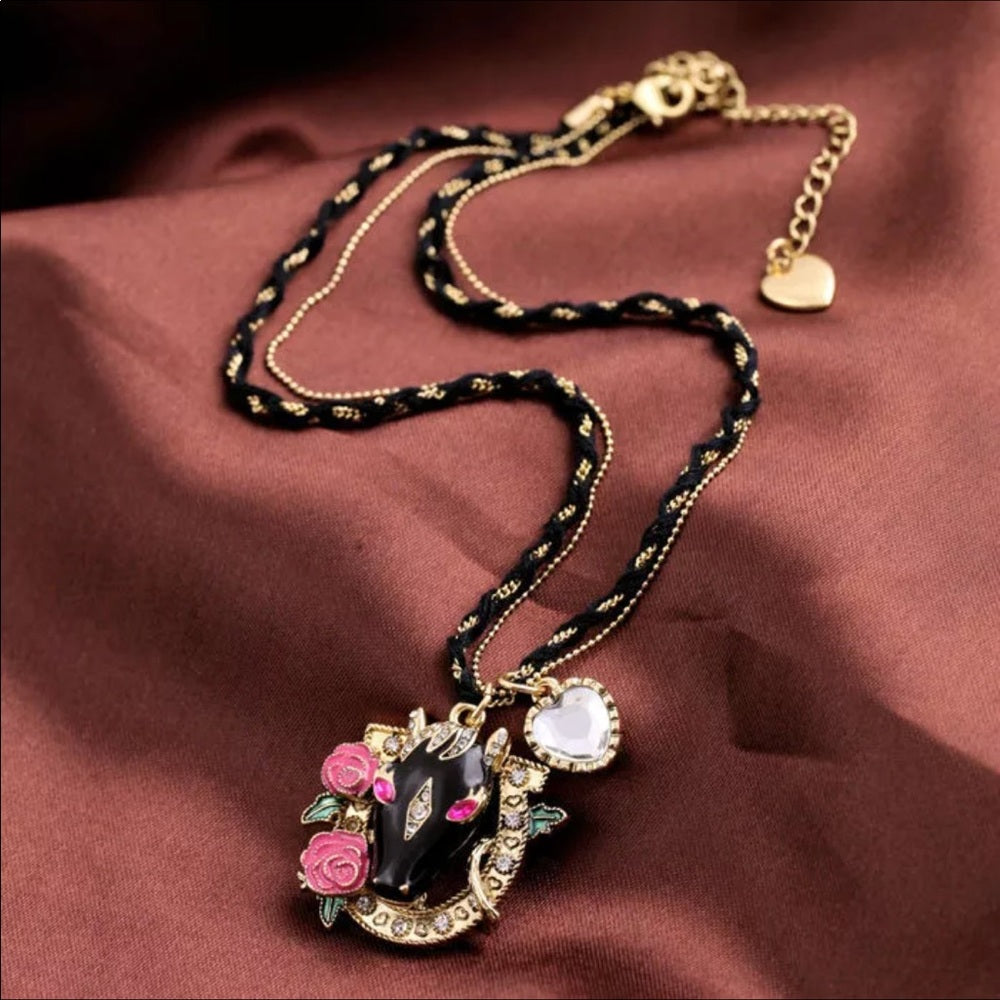 Swarovski Horse Necklace New With Tags NWT