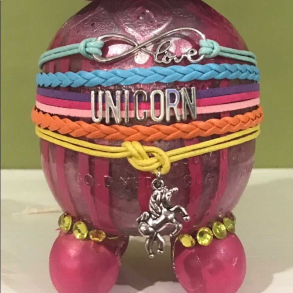 Unicorn Infinity Charm Bracelet New With Tags