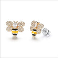 Swarovski Bee Earrings Gold Plated New With Tags