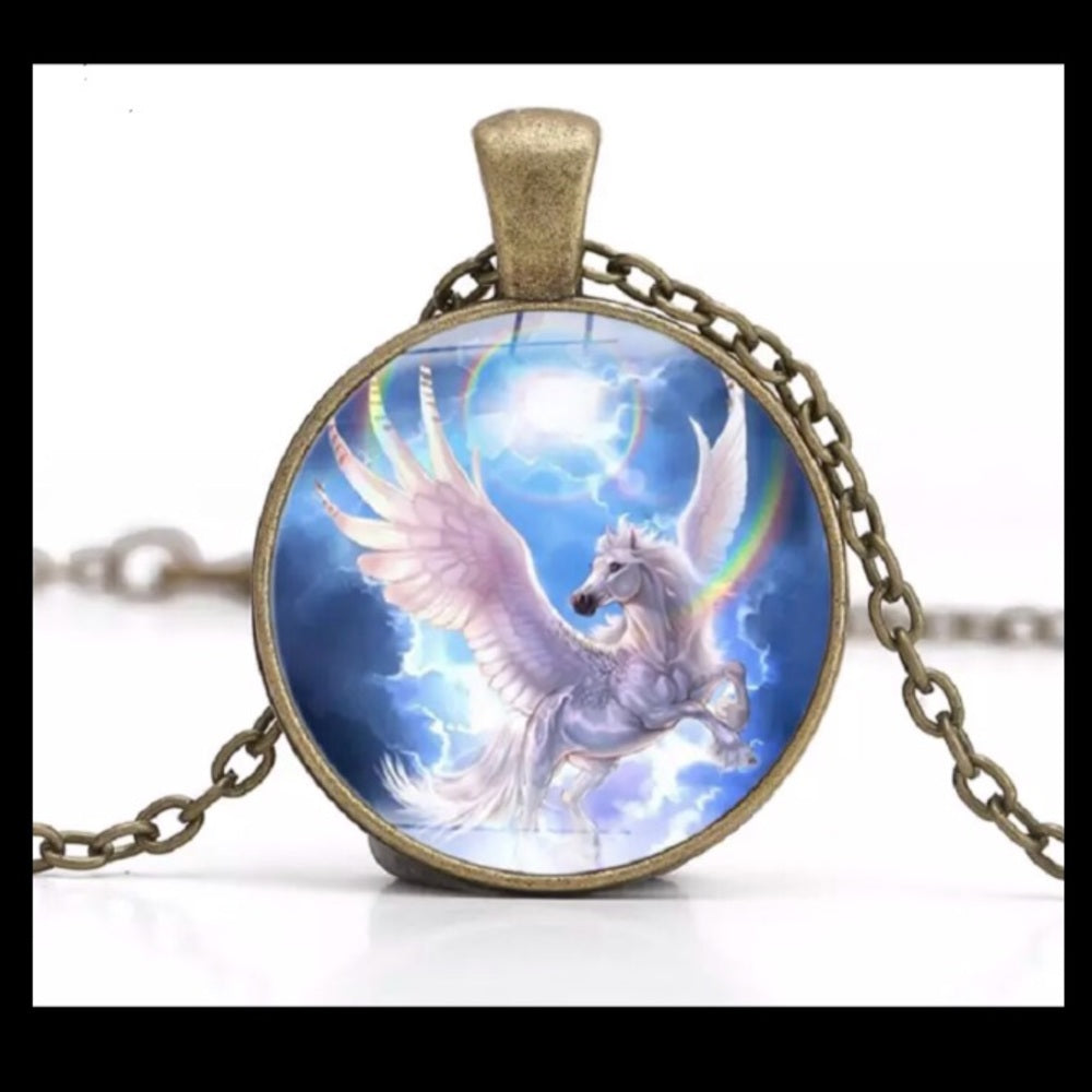 Unicorn Necklace Gold Tone New With Tags NWT