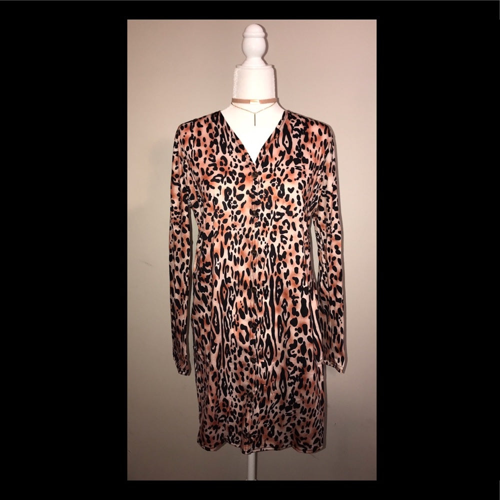 Trendy Animal Print Jacket New With Tags Beige
