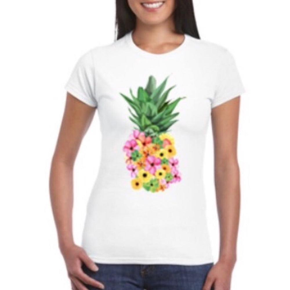 Pineapple T Shirt Top Tee New With Tags NWT White