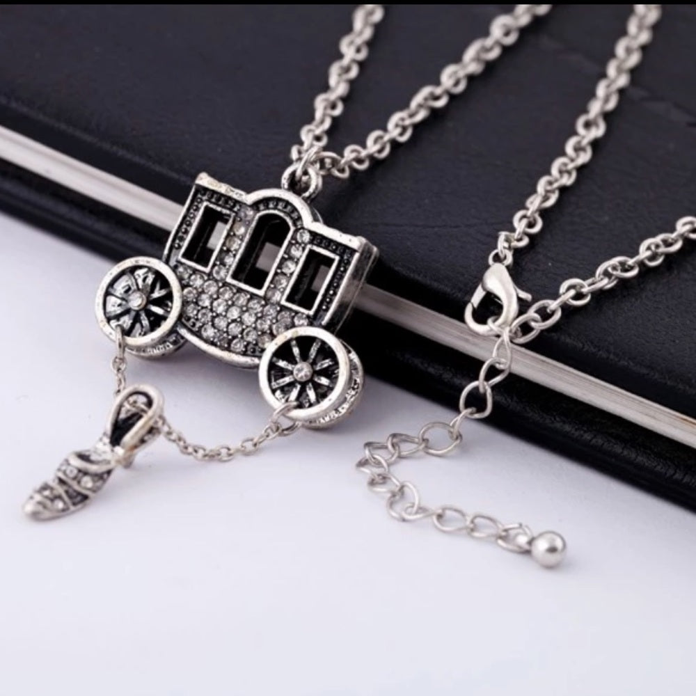 Swarovski Cinderella’s Royal Carriage Necklace New