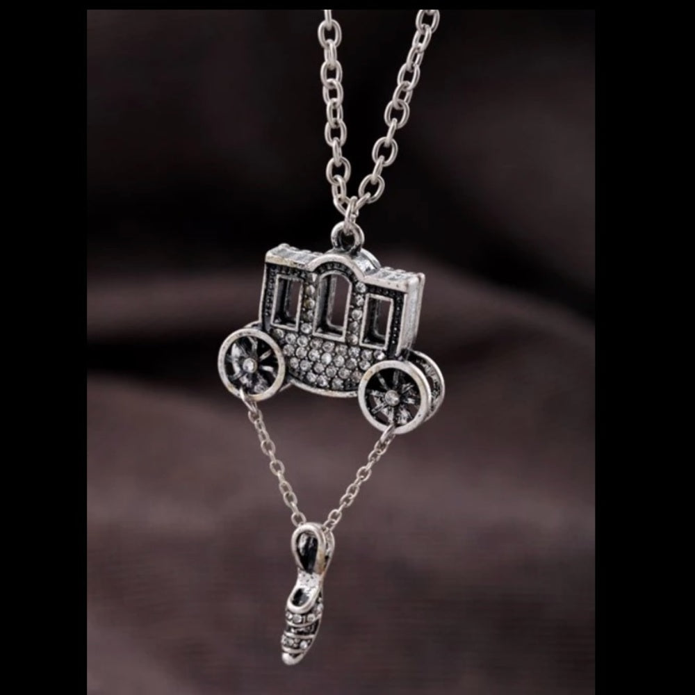 Swarovski Cinderella’s Royal Carriage Necklace New