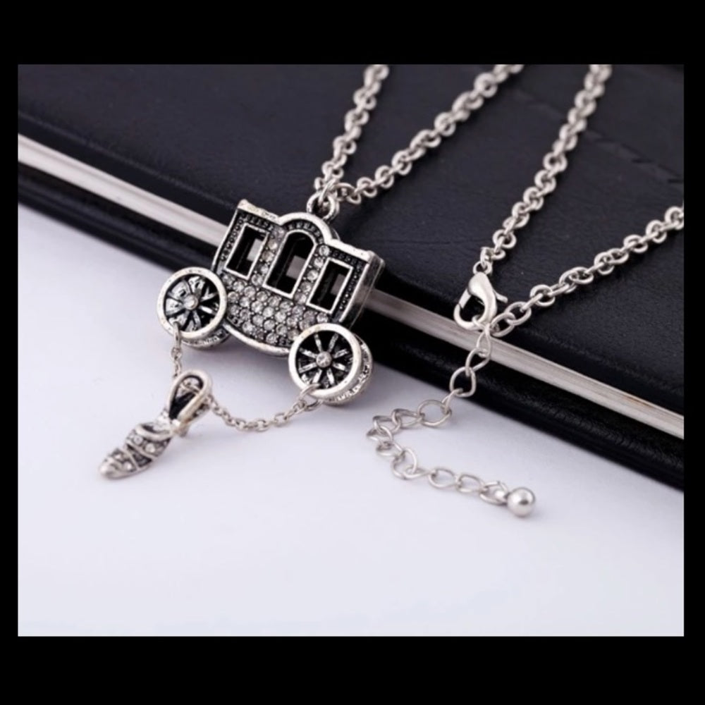 Swarovski Cinderella’s Royal Carriage Necklace New