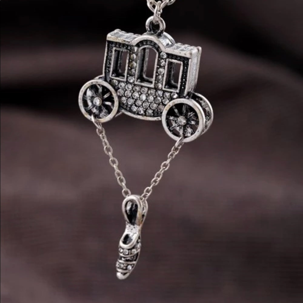 Swarovski Cinderella’s Royal Carriage Necklace New