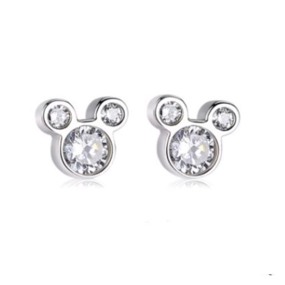 Sterling Silver Swarovski Disney Mickey Earrings
