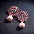 Swarovski Pink Pearl Fiesta Earrings New With Tags