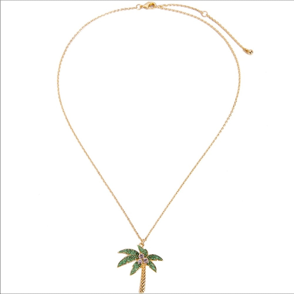 Palmetto Tree Australian Crystal Necklace New
