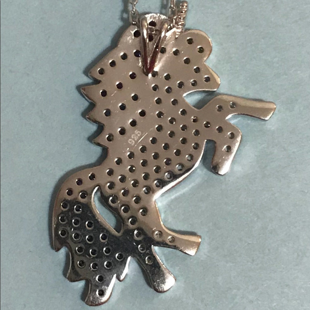 Swarovski Unicorn SOLID STERLING SILVER NECKLACE
