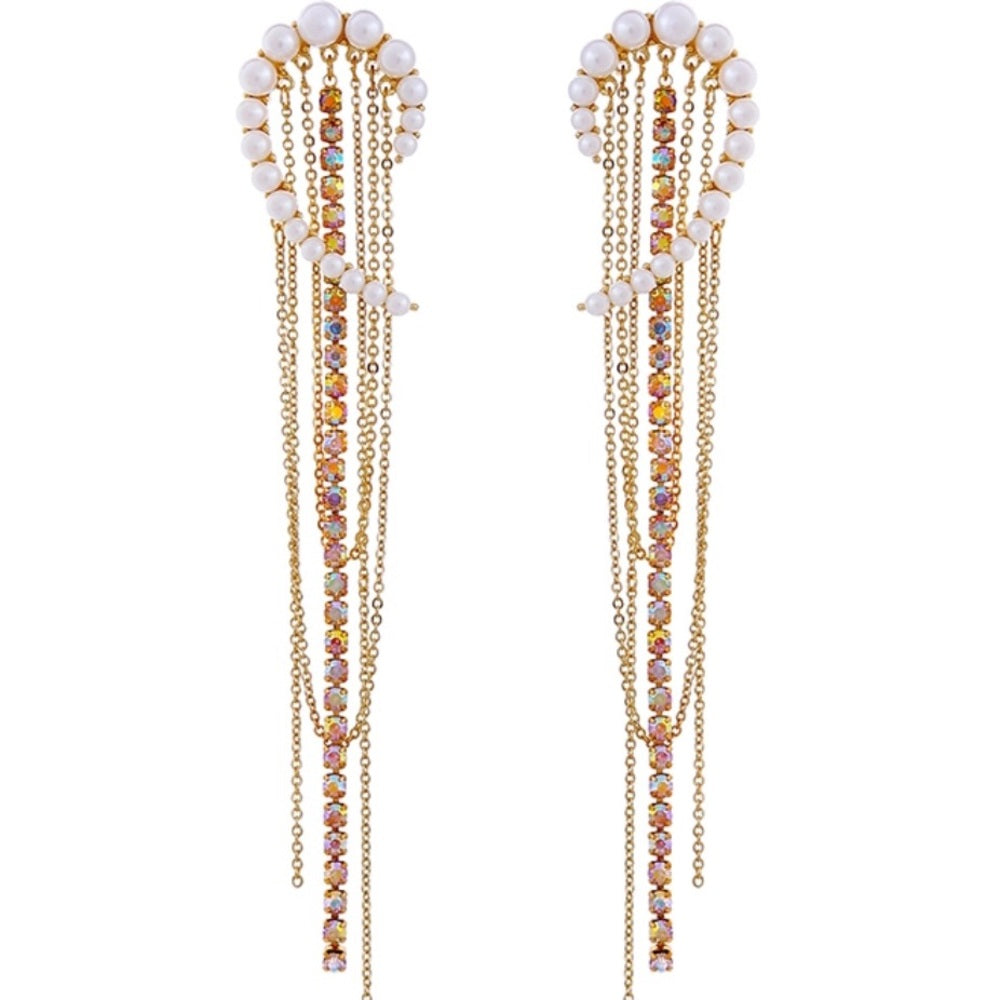 Swarovski Pearl Angel Wing Earrings New With Tags
