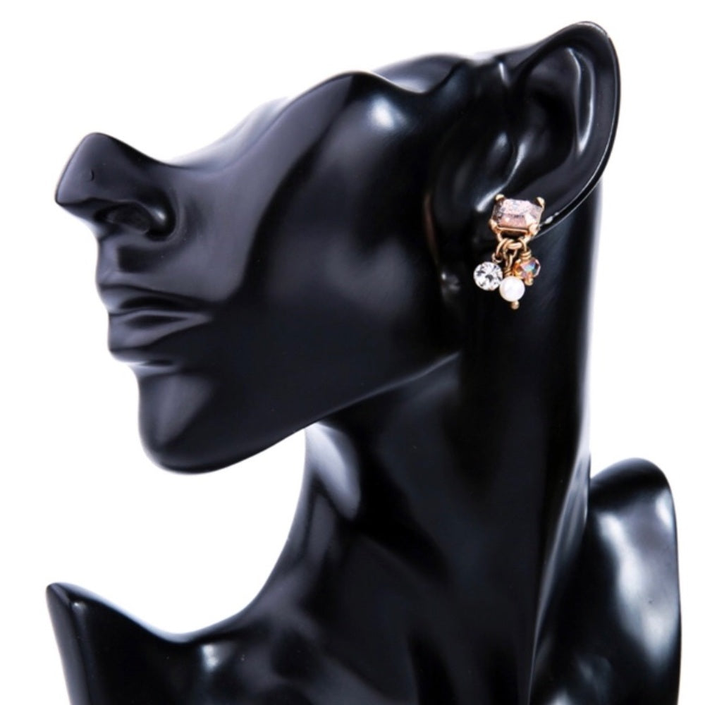 Swarovski Pearl Charm Earrings New With Tags