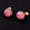 Pink Crystal Bauble Double Sided Earrings New