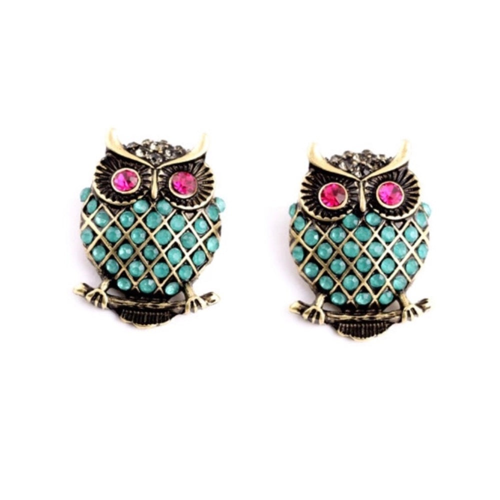 Swarovski Owl Earrings New With Tags