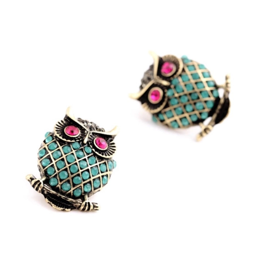 Swarovski Owl Earrings New With Tags