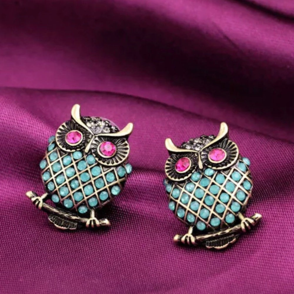 Swarovski Owl Earrings New With Tags